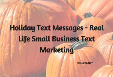 Holiday Text Messages - Real Life Small Business Text Marketing