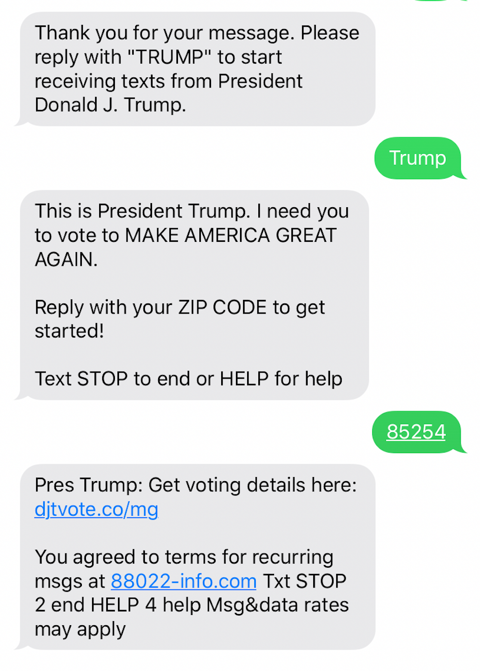 Republican Welcome Message Example Placeholder