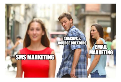 SMS vs Email Marketing Meme Placeholder